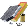 ENVA MADE FOR QUALITY BESTPRICE Set di filtri di ispezione con 1x filtro aria, 1x filtro abitacolo con carboni attivi, 1x vite filtro olio e anello di tenuta compatibile con AUDI A4 B8 (8KH) (8K2) (8K5), A5, Q5 (8RB)