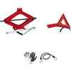 farbrothersonline COMPATIBILE CON TOYOTA RAV4 CRIC 2 TONNELLATE A PANTOGRAFO+TRIANGOLO D'EMERGENZA CON FODERO CRICK COMPATTO PER SOLLEVARE RUOTE,GOMME AUTO UNIVERSALE OMOLOGATO