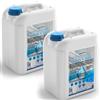 GiDeli Acqua demineralizzata, 2 x 10 l, acqua distillata per ferro da stiro, batterie, refrigeratore, umidificatore, acquario e laboratorio, acqua senza calcare, inodore, trasparente