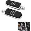 TCMT StreamLiner Pedane per Harley Electra Street Glide Road King (pedane stile B, cromato)