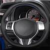 SQOGJSGZ Copri Volante Coprivolante In Pelle Microfibra Auto Per Toyota Per Yaris 2015-2018 Interni Volante Cover(Filo nero)