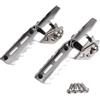 PACSCI Motocicletta Poggiapiedi Per BMW Per R1250GS R 1250 GS LC 2013-2024 2023 Per R1200GS R 1200 GS Adv Pedane Anteriori Per Moto Autostrada Pedane Pieghevoli Morsetti(D'argento)