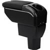 ZENVI Braccioli Compatible with Suzuki Ignis Braccioli 2017-2024 Console Centrale Organizer Immagazzinaggio Scatola Stile Doppia Porta Utilizzabile Per Autisti Supporto Gomito (Stile Nero)
