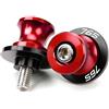 ZNCOJL Nottolini Cavalletto Per TRIUMPH Street Triple 765 R RX RS Viti M8 Per Supporti Forcellone E Cavalletto Bobbins Forcellone Moto(rosso)