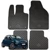 W-Parts SERIE 4 TAPPETI - TAPPETINI IN GOMMA 3D TPE NERI PER FIAT 500 ELETTRICA dal 2020 in poi