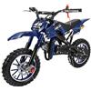 Generico Mini Cross Mini Moto minicross minimoto ORION 49cc 2 tempi: Gas Regolabile + Easty Start + Ruote 10 + Freni a disco + Filtro Aria Sportivo + Altezza Sella ca. 60cm + Garanzia 24 mesi (COLORE BLU)
