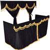 Generic Set completo di tende per camion nero/oro con frange, adatto solo per cabina MAN XXL [cabine alte]