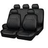 VENYAA Auto Set Coprisedili per Mercedes-Benz Classe A A200 A180 W169 A160 A150 W169 A170 2000-2023, 9 Pezzi Pelle Traspirante Impermeabile Coprisedili Auto Protezioni Sedile Accessori,Black