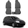 OMAC Tappetini in Gomma Tappetini Compatibili con Ford Fiesta V 2005-2008 TPE Tappetini Auto Nero 4X