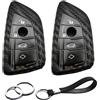 INFIPAR 2 portachiavi compatibili con BMW serie 1 2 3 4 5 6 7 8 X1 X2 X3 X5 X6 X7 i4 Z4 M2 M5 M6 M7 M8 GT3 GT5 accessori senza chiave in fibra di carbonio nero