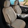 GIOVANNI BUTTI Coprisedili universali per auto e SUV - Coprisedili anteriori di alta qualità, in lino, colore beige, compatibili con airbag, set completo con kit di montaggio
