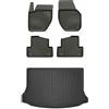 MOTOS Set di tappetini in gomma e tappetini per il bagagliaio per Volvo V40 II 2012-2019 Migliorare il comfort di viaggio con tappetino antiscivolo auto 3D- tappetini per tutte le stagioni auto, prote