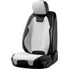 WJJQSB Protezioni per Sedili per Bagagliaio Chery Dr 4.0 Dr 5.0 Dr 6.0 2020-2024, Coprisedile Anteriori Posteriori Copri, Confortevoli, Resistenti, Antiscivolo, Traspirante,Black-White