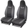 Auto Accessori Lupex Coprisedili Compatibili per Citroen C1 2005-2022 | Coppia Anteriore, Made In Italy, Copri poggiatesta anteriori integrato, Policotone, Nero Grigio Scuro