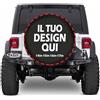 Xenorith Copriruota di scorta Personalizzato su Misura con Foto Testo personalizzata logo copri ruota di scorta Idrorepellente fermacorda per Ruote Copertura Protettiva in Ecopelle 17 inch