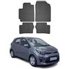 OMAC Tappetini in Gomma Compatibili con Kia Picanto 2017-2021 Tappetini Auto Gomma Nero 4tlg