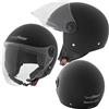 A-Pro Casco Jet Scooter Moto Quad Omologato ECE 22 06 Visiera Nero Opaco M