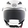 BHR Casco Moto Bambino Demi-Jet, BHR 838 CHILDREN, Casco Scooter per Bambini/Bambine Omologato ECE 22.06, Visiera Antigraffio e Sgancio Micrometrico, Bianco, L