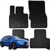 W-Parts TAPPETI - TAPPETINI IN GOMMA 3D TPE NERI PER ALFA ROMEO STELVIO dal 2022 in poi