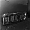 SHIFENG Copertura decorativa per interni dell'auto in ABS per Smart 453 Fortwo Forfour 2015-2020, accessorio in fibra di carbonio (1 telaio di regolazione faro (LHD))