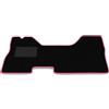 Somer Car Kit Tappetini Auto compatibili con Iveco Daily 1999-2006 | Set Tappeti in Moquette, Tappeto auto su misura, bordo fucsia