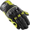 Berik Nador Guanti da moto, nero/giallo neon, 2XL