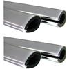 OISE ART STORE Trade Shop - Set 4 Paracolpi Striscia Profilo Portiera Auto Tuning Cromato 88cm 68cm