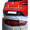 mne parts Compatibile con Renault Clio IV 2012-2018 cromato 5 pezzi sotto fanale posteriore e portellone posteriore materiali di rivestimento in acciaio inox
