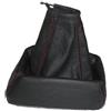 TK-Autosattlerei Rivestimento per leva del cambio, in vera pelle, colore: nero con cuciture rosse