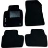 Generico Set Tappetini Auto Specifici per Nissan Juke dal 2019, 4 Pezzi, Base Antiscivolo con Battitacco, Nero (moquette standard, 1 ricamo)