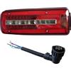 Jvdoipgd Fanali Posteriori Dell'auto Fanale Posteriore A LED Da 24 V Per Camion Per Man Fanale Posteriore Per TGX Per TGM Destro/sinistro Con Connettori Accessori Parti(Left With Connector)