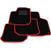 Generico Tappetini compatibili con Volkswagen Golf 4 1997-2003 - 3-5 porte, bordo rosso, kit tappetini auto personalizzati, set tappeti in velluto, tappeto auto