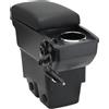 OYHCM Bracciolo Centrale per Ford Fiesta MK7 2009-2017, Doppio Scomparto, Pelle Nera, Facile da Installare, Accessorio Auto Personalizzato