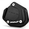 LLIDFONK Per CFMOTO 700MT MT700 CF 700 MT 2025 Accessori Cavalletto Supporto Piede Moto Cavalletto Laterale Pad Allargato Pad di Supporto Alluminio (Nero)