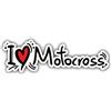 MACMRD Adesivo Per Auto 15.2Cm * 4.4Cm Divertente I Love Motocross Decal Adesivo Per Auto In Pvc
