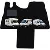 OFFICINE MILANO IL TUO STILE IN AUTO. Tappeto per CAMPER Ducato, Jumper o Boxer, Compatibile con Modelli dal 1996 al 2006, Battitacco in Plastica e Fondo Aggrappante- Alta Qualità - Made in Italy - OFFICINE MILANO