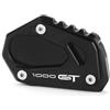 Modeer Per Suzuki GSX-S 1000GT 2022-2023 Moto CNC Supporto Piastra di estensione Cavalletto laterale Stand Pad gsxs 1000 gt gsxs1000gt accessori (nero)