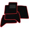 Generico Tappetini compatibili con Suzuki Grand Vitara - 3 porte 1998-2005, bordo rosso, kit tappetini auto personalizzati, set tappeti in velluto, tappeto auto