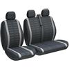MFTGRS Set completi coprisedili auto Per Opel Per Movano Per Vivaro 2 E 1 Coprisedili Furgoni Protettivi Sedili Auto Coprisedili(3 posti GRIGIO)