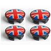 Generic Set di 4 coprimozzi 52 mm in stile bandiera del Regno Unito, adesivi a quadri compatibili con Mini Cooper JCW One PJ07 (Union Jack, ABS Style)