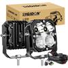 RIGIDON 2x faro da lavoro led 12V DT cablaggio kit 4.3 pollici 30W 2500lm | flood spot, luci di lavoro, per fuoristrada auto camion UTE ATV barca 4x4 trattore, impermeabile, bianca, fari di profondità