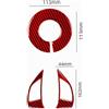 SPORTARC 3 pz Per Fiat 500 Rosso In Fibra di Carbonio Interni Volante Accent Copertura Trim