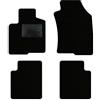 QUEMAR Tappetini Auto compatibili con Lancia Ypsilon 5 porte dal 2011 anche Hybrid/Kit Tappeti Moquette e Gomma su Misura (Set 2 Ant +2 Post)/Ricami e Colori Personalizzati (Bordo Nero, 0 Ricami)