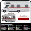 Grafic Adesivi per CAMPER in VINILE STRISCE da 10 METRI grafiche Adesivi Decalcomanie CAMPER VAN ROULOTTE Horsebox fasce adesive camper - grafica 29 - decorazione camper e roulottte kit completo (BLU)