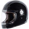 GZM Casco Integrale TORC T-1 Retro' Vintage Nero Lucido Gloss Black OMOLOGATO ECE DOT Biker Moto Taglia S
