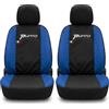 Auto Accessori Lupex Coprisedili compatibili per Grande Punto (2005-2018) - Set Anteriori in Tessuto Policotone, Protezione Sedili, Facile Installazione, Made in Italy (Nero - Blu Royal)