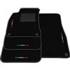 Generico Tappetini compatibili con Audi A4 B8 Avant 2008-2017, ricamo bandiera Italia, kit tappetini auto personalizzati, set tappeti in moquette, tappeto auto