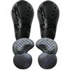SHUOJIA Armatura per tuta da motociclista-ginocchiere staccabili per jeans da motociclista+ginocchiere,protezioni per le articolazioni (Upgrade armor-A)