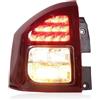 kjjukrhfs Gruppo Fanale Posteriore Per Jeep Per Compass 2011-2015 Fanale Posteriore Paraurti Posteriore Luce Coda Stop Lampada Freno Indicatori Direzione Avvertimento Parti Automobili Blocchi fari posteriori au