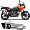 MOTOTOPGUN arrow 71809ak, terminale omologato maxi race-tech alluminio, con fondello carbonio, compatibile con moto ktm 1190 adventure 2013 2014 2015 2016 mototopgun